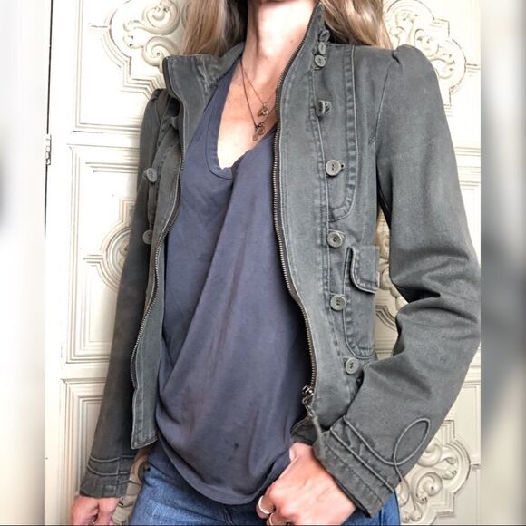 Mango khaki Cotton jacket size XS - Picture 1 of 8